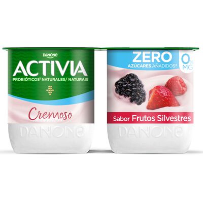 Bífidus Activia 0% pack 4 frutas silvestres