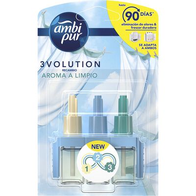 Ambientador Electrico Ambipur 3Volution Recambio Aroma Limpio