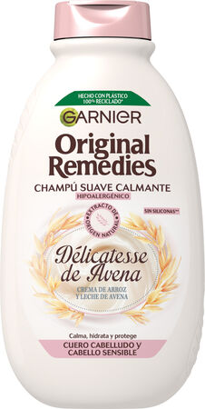Champ&uacute; suave calmante Garnier Original Remedies 400ml delicatesse de avena cabello sensible