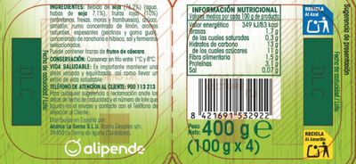 Postre de soja Alipende pack 4 frutos rojos