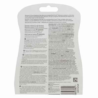 Crema depilatoria Veet men 150ml para la ducha