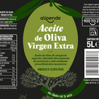 Aceite oliva virgen extra Alipende garrafa 5l