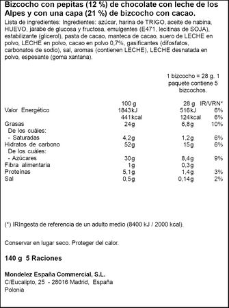 Bizcochito Tender Moo Milka 140g