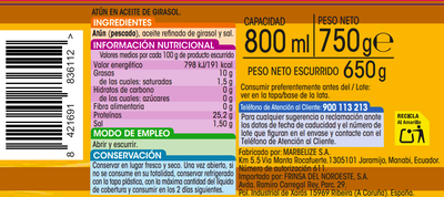 At&uacute;n Alipende 650g  en aceite girasol