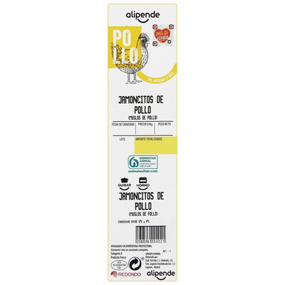 Jamoncitos de pollo XXL (Muslos de pollo) bandeja Alipende 1,5kg aprox