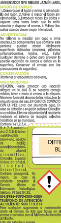 Ambientador tipo mikado Lanta 50ml jazmin