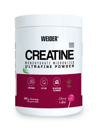 Creatina monohidrato con stevia sabor piruleta de cereza Weider 300g