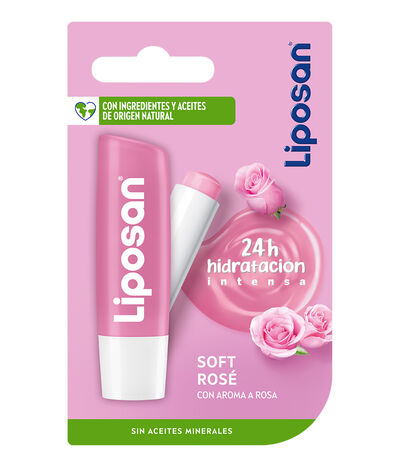 Protector labial Liposan soft rosé 24h hidratación intensa