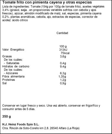 Tomate frito con chili picante Orlando 350g