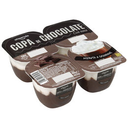Postre copa chocolate y nata Alipende pack 4
