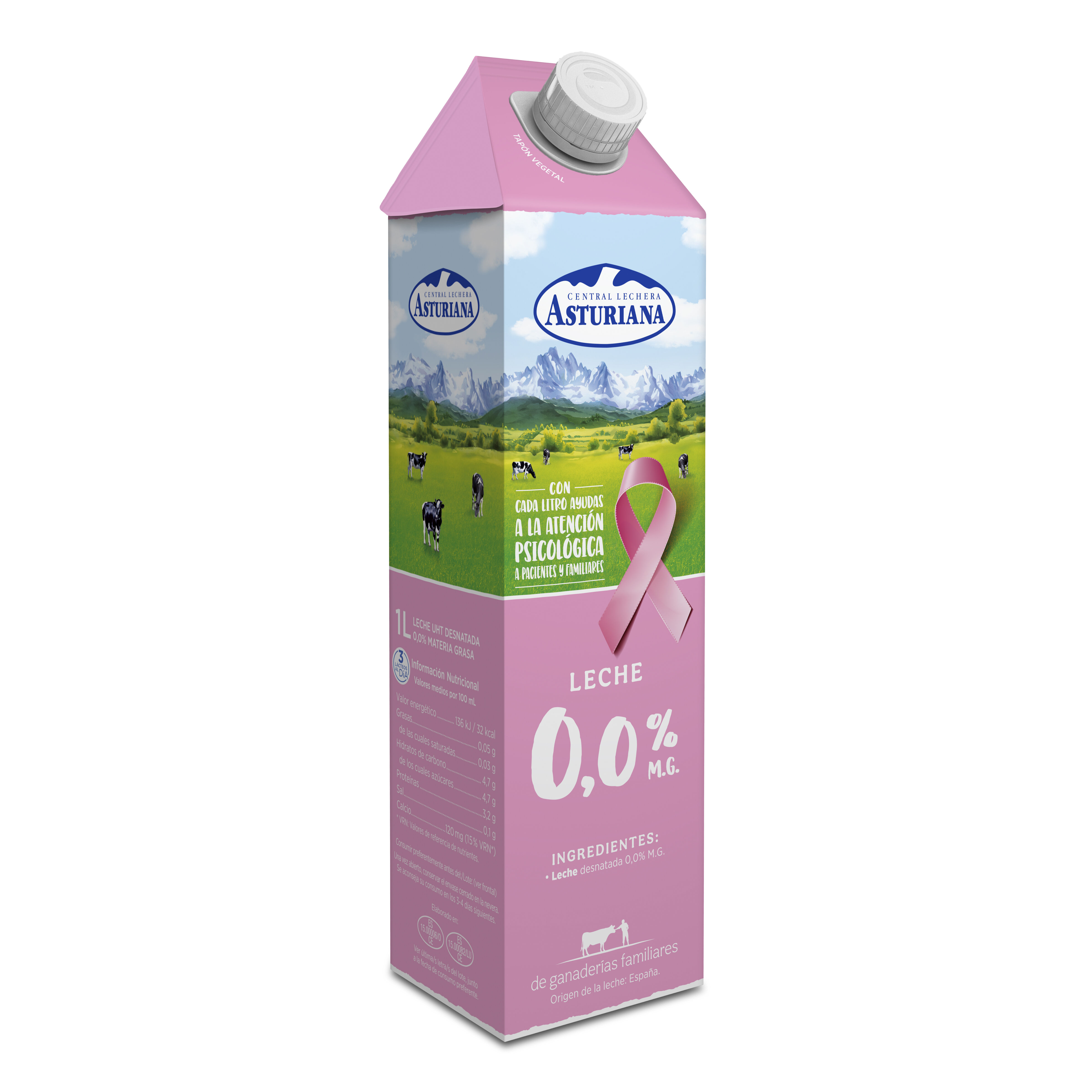 Leche Asturiana 0,0% MG 1l desnatada