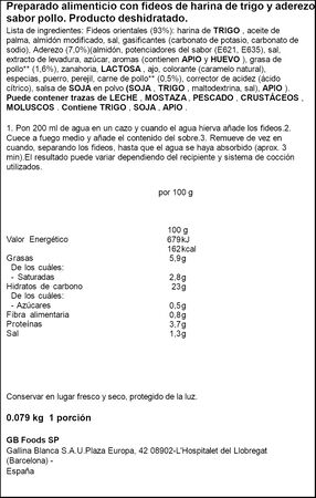 Fideos orientales con sabor a pollo Yatekomo 79g