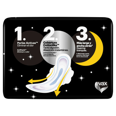 Compresa Alas Cottonlike Evax 10U Noche Extra