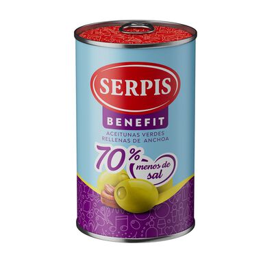 Aceitunas rellenas anchoa Serpis 130g
