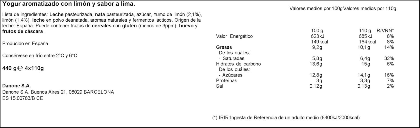 Yogur estilo griego Oikos pack 4 lima limón