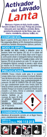 Quitamanchas l&iacute;quido Lanta 2l para ropa blanca