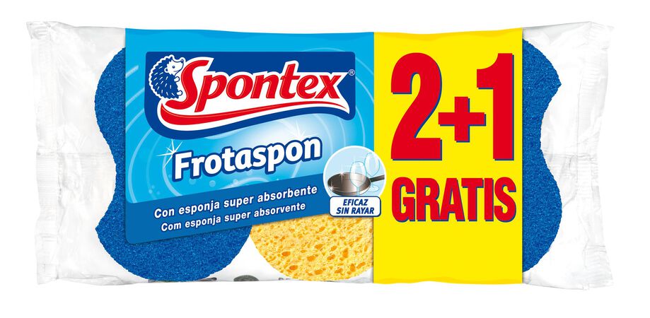 Estropajo Spontex 2+1 unidades Frotaspon
