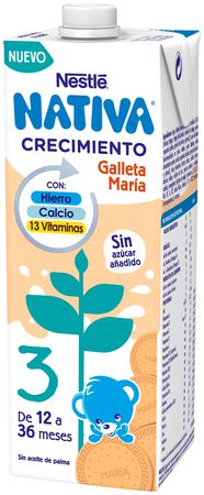 Leche crecimiento Nestl&eacute; junior galleta desde 12meses 1l