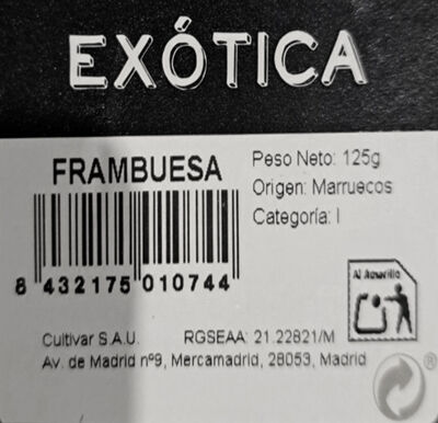 Frambuesa 125g