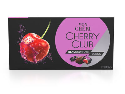 Bombones Mon Cheri 15 unidades Cheery Club Blackcurrant Vodka