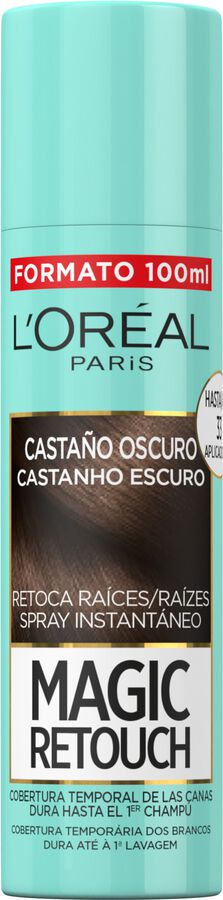 Tinte cabello retoca raíces en spray magic retouch L'Oréal 100ml castaño oscuro