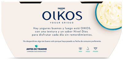Yogur estilo griego Oikos pack 4 lima lim&oacute;n