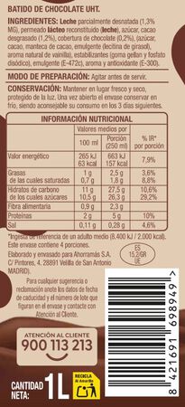 Batido Alipende 1l chocolate