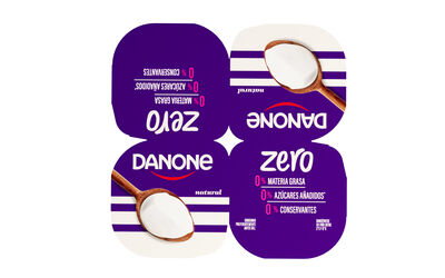 Yogur zero Danone pack 4 natural