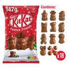 Chocolatina con figuras de chocolate con leche Kit Kat 147g