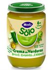 Alimento infantil crema verduras brócoli guisantes y calabacín más de seis meses Hero 190g
