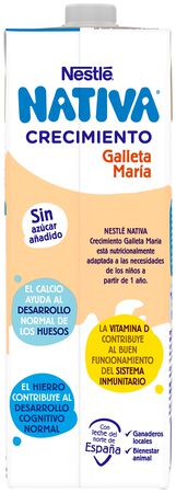 Leche crecimiento Nestlé junior galleta desde 12meses 1l