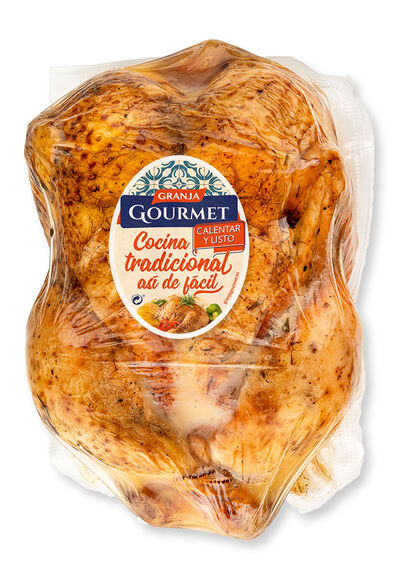 Pollo asado entero Granja Gourmet aprox 1,1kg