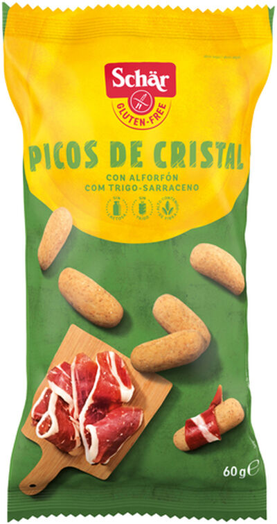 Picos sin gluten sin lactosa Schär 60g cristal