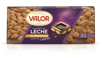 Chocolate con almendras marconas s/gluten Valor 250g
