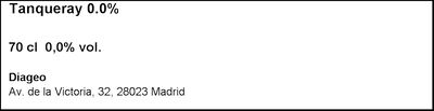 Bebida sin acohol Tanqueray 0,00% 70cl