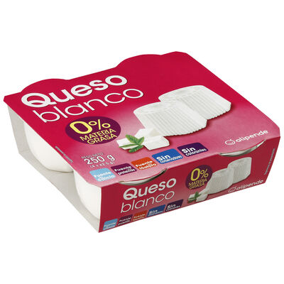 Queso blanco 0% materia grasa Alipende pack 4 uds