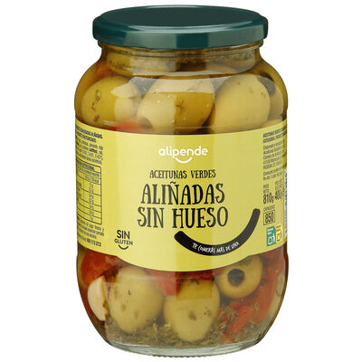 Aceitunas sin hueso ali&ntilde;adas Alipende 400g