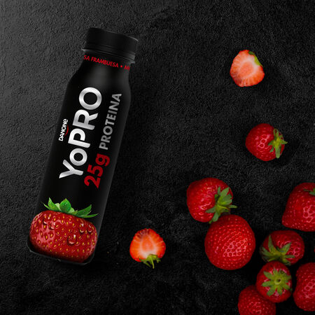 Yogur líquido proteínas Yopro 300g fresa frambuesa