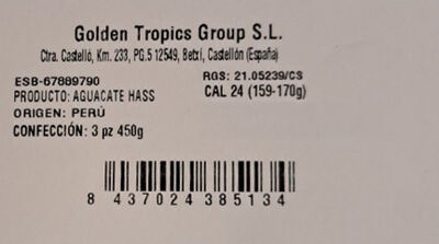 Aguacate bandeja 450g