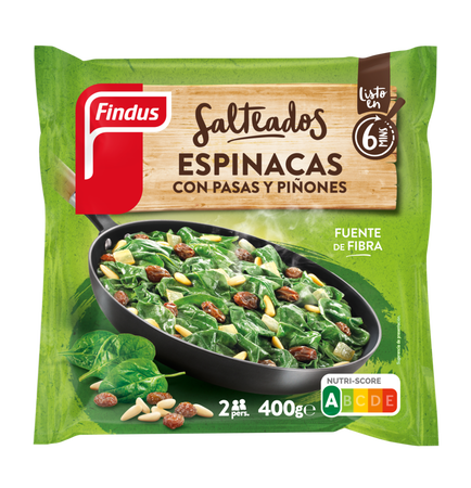 Espinacas Findus 400g con pasas y piñones