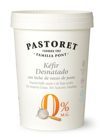 K&eacute;fir leche de vaca de pasto 0% materia grasa Pastoret 500g