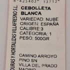 Cebolleta blanca manojo
