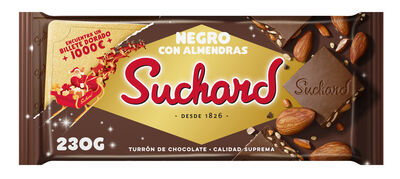 Turr&oacute;n de chocolate negro con almendras Suchard 230g
