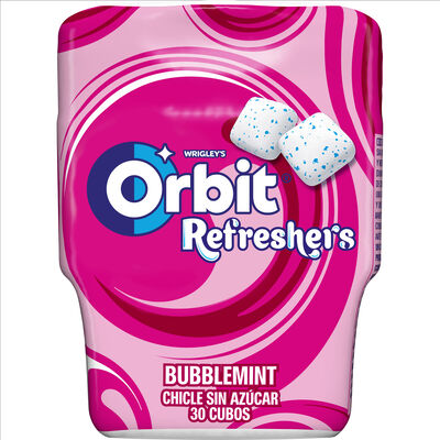 Chicle sin azúcar Refreshers bubblemint Orbit 67g
