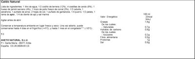 Caldo natural puchero con carnes y verduras Aneto 1l