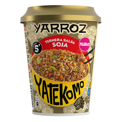 Yarroz Yatekomo con ternera y salsa de soja 84g