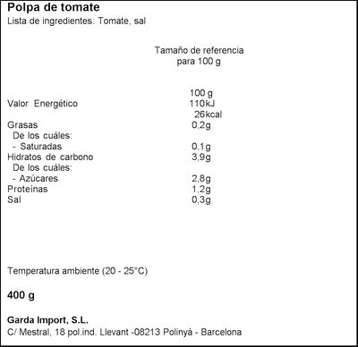 Pulpa de tomate Mutti 400g