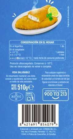 Merluza Empanada Alipende 510G