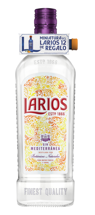Ginebra Larios 1L + miniatura Larios 12