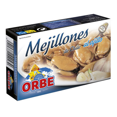 Mejillones de Chile al ajillo Orbe 69g